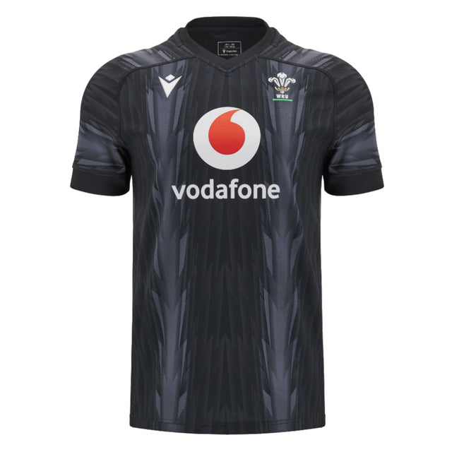 2024-2025 Wales WRU Rugby Training Jersey (Black) - Kids_2