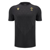 2024-2025 Wales Rugby WRU Poly Training Shirt (Black) - Kids_2