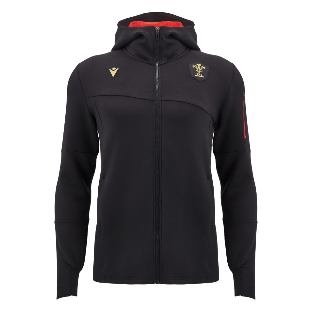 2024-2025 Wales WRU Rugby Ath Full Zip Hoody (Black)_2