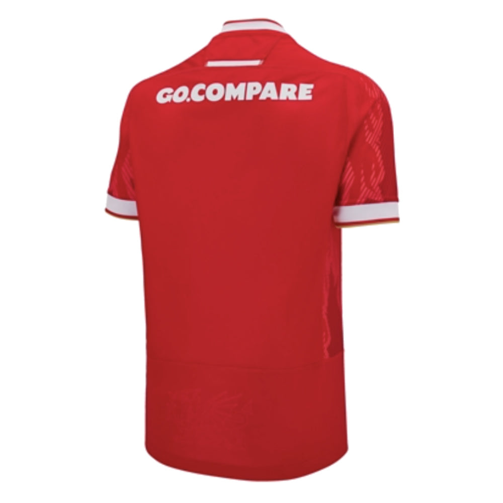 2024-2025 Wales Home Poly Rugby Shirt (Kids) (North 14)_2