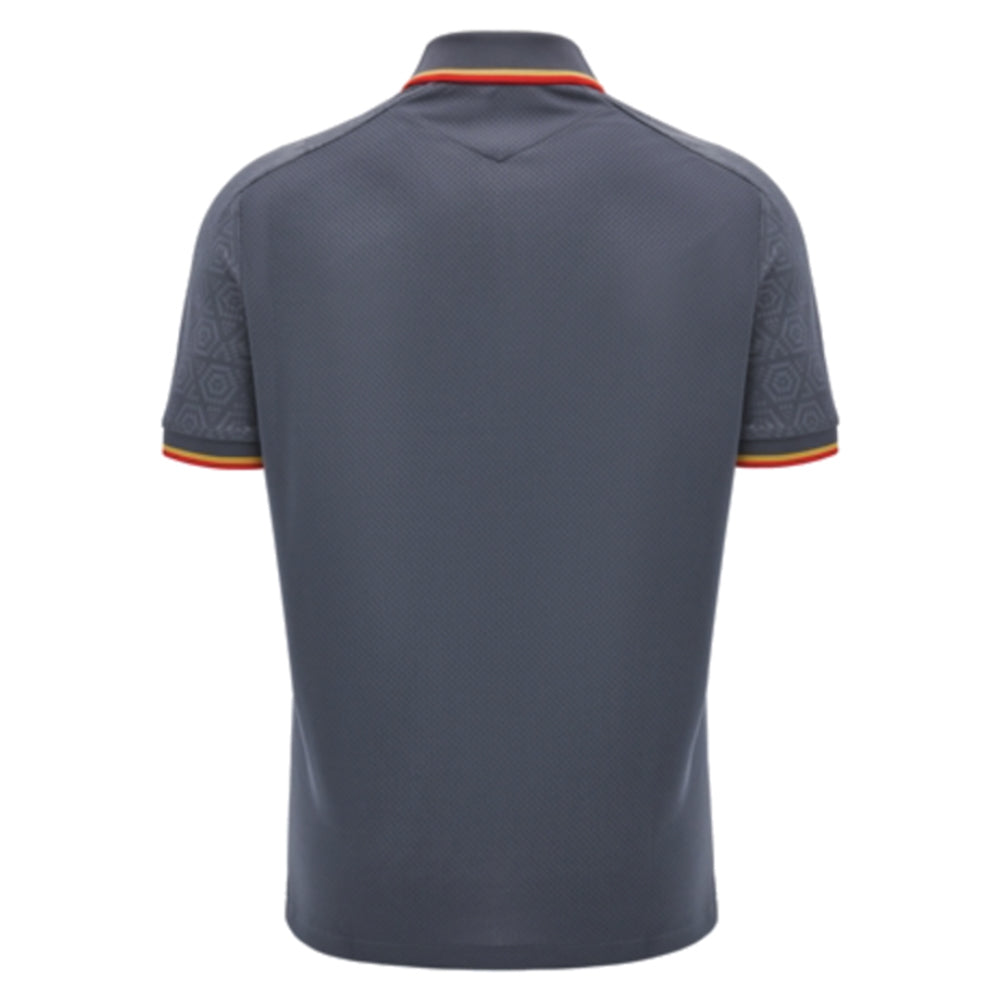 2024-2025 Wales WRU Rugby Travel Polo Shirt (Anthracite) - Kids_2