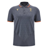 2024-2025 Wales WRU Rugby Travel Polo Shirt (Anthracite) - Kids_2