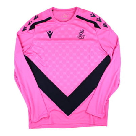 2024-2025 Cardiff Blues Rugby LS Training Shirt (Pink)_1