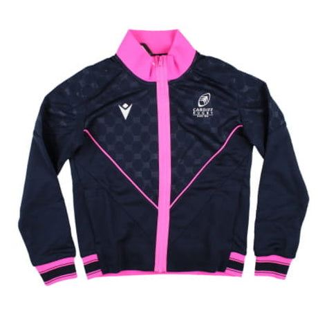 2024-2025 Cardiff Blues Warm Up Anthem Jacket (Navy) - Kids_1
