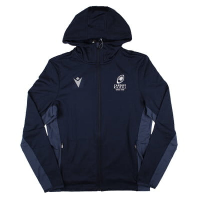 2024-2025 Cardiff Blues Rugby Travel 3D Full Zip Fleece Hoody (Navy)_1