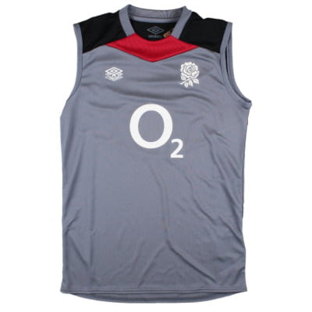 2024-2025 England Rugby Sleeveless Jersey O2 (Grey) - Kids_1