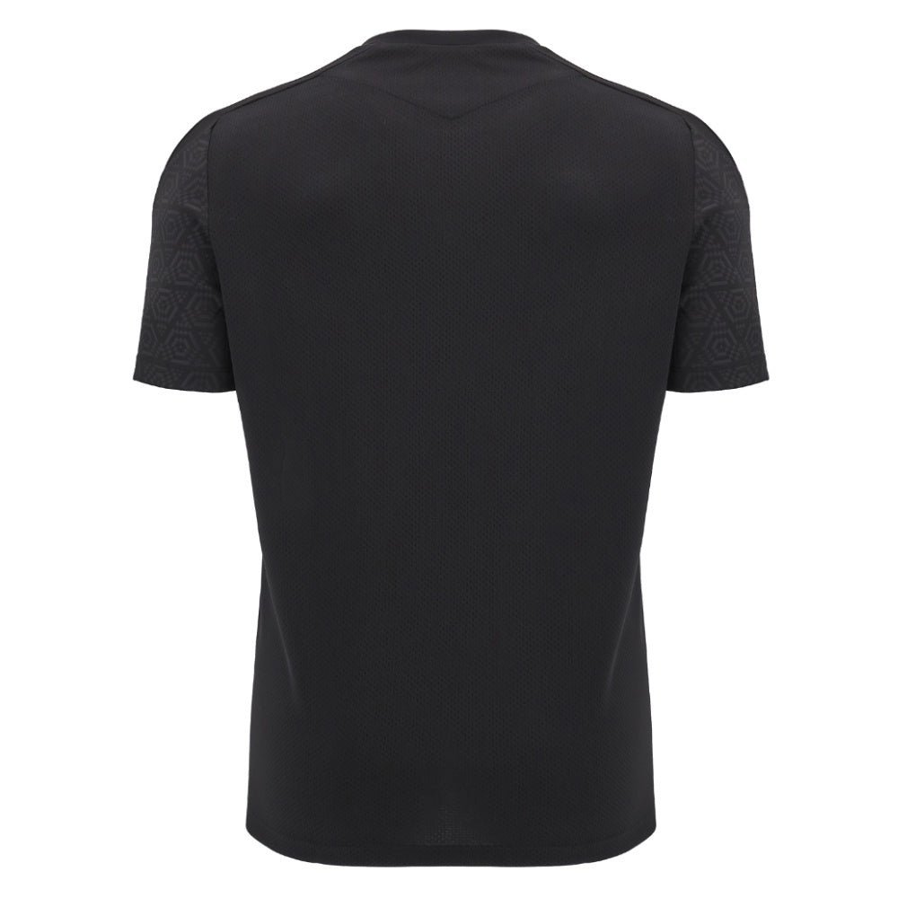 2024-2025 Wales WRU Rugby LS Training Shirt (Black) - Kids (Your Name)_2
