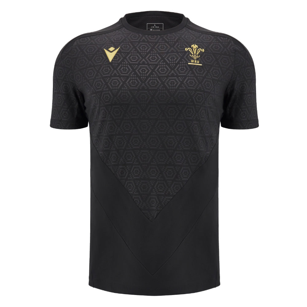 2024-2025 Wales WRU Rugby LS Training Shirt (Black) - Kids_3