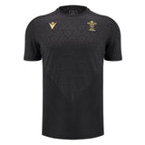 2024-2025 Wales WRU Rugby LS Training Shirt (Black) - Kids_3