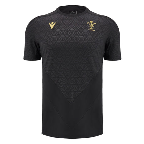 2024-2025 Wales WRU Rugby LS Training Shirt (Black) - Kids_3