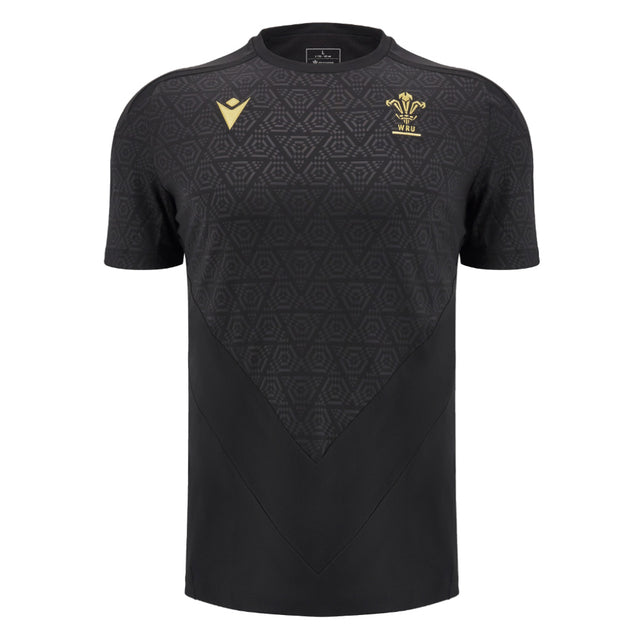 2024-2025 Wales WRU Rugby LS Training Shirt (Black) - Kids_3