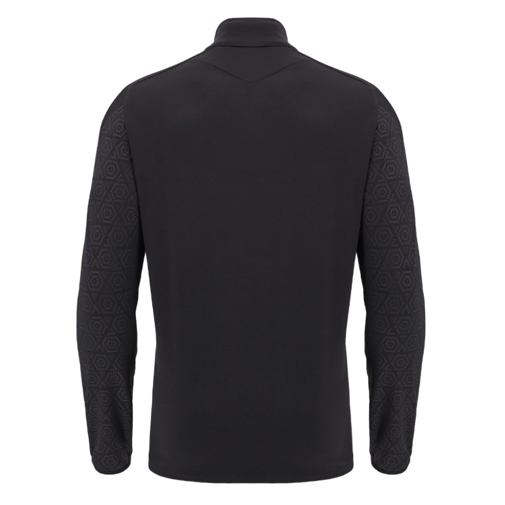 2024-2025 Wales WRU Rugby 1/4 Zip Training Top (Black) - Kids_3