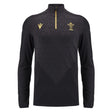 2024-2025 Wales WRU Rugby 1/4 Zip Training Top (Black) - Kids_3