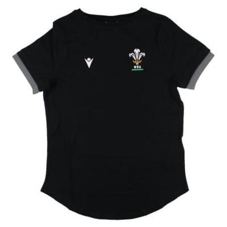 2024-2025 Wales Rugby WRU T-Shirt (Black) - Womens_1