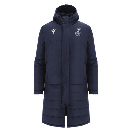 2024-2025 Cardiff Blues Rugby Long Bench Padded Jacket (Navy)_1