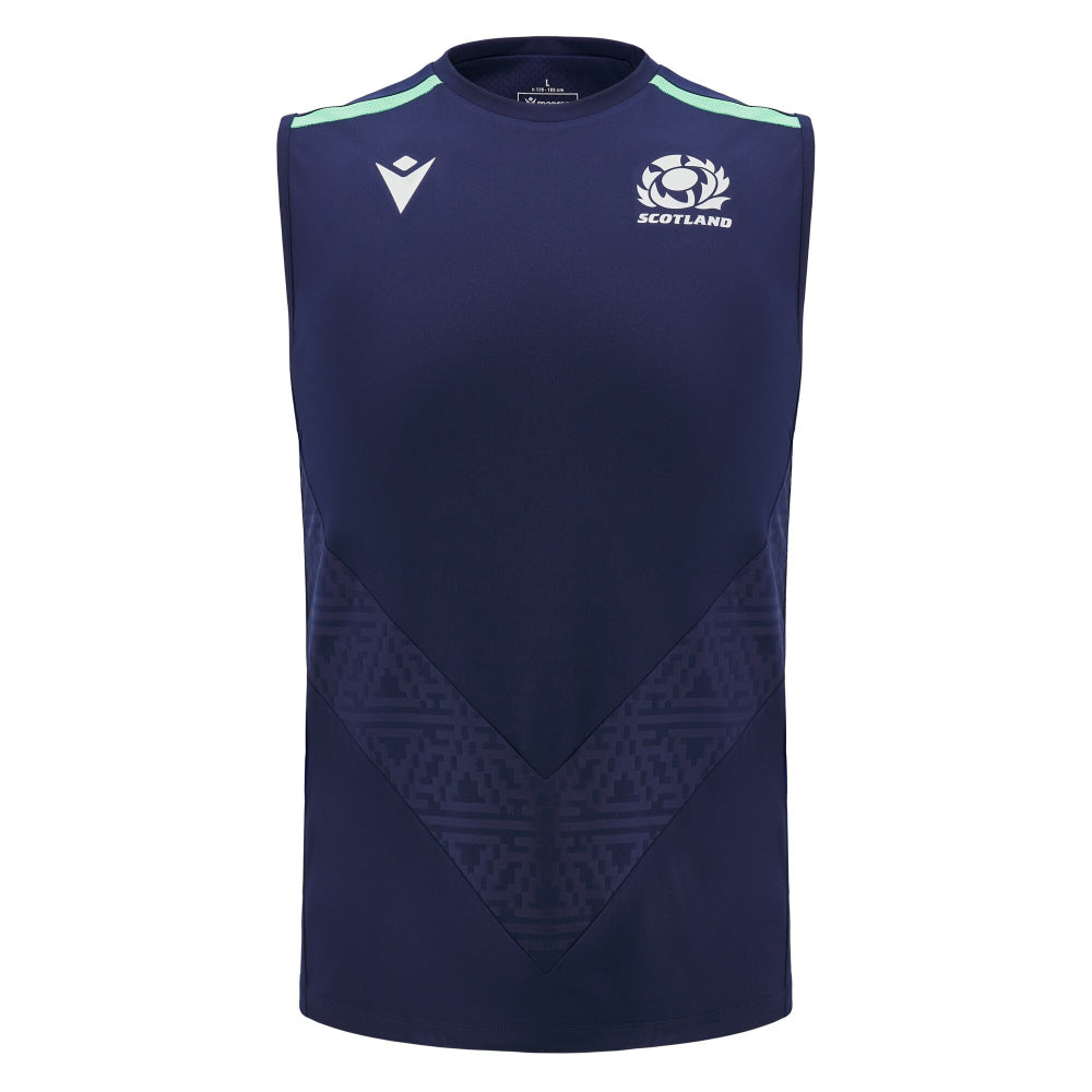 2024-2025 Scotland Rugby Training Sleeveless Shirt (Navy)_1