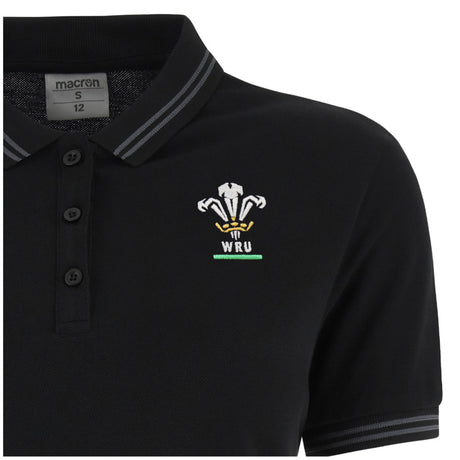2024-2025 Wales Rugby Travel Polo Shirt (Black) - Womens_2