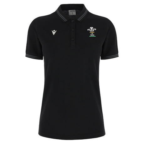 2024-2025 Wales Rugby Travel Polo Shirt (Black) - Womens_2