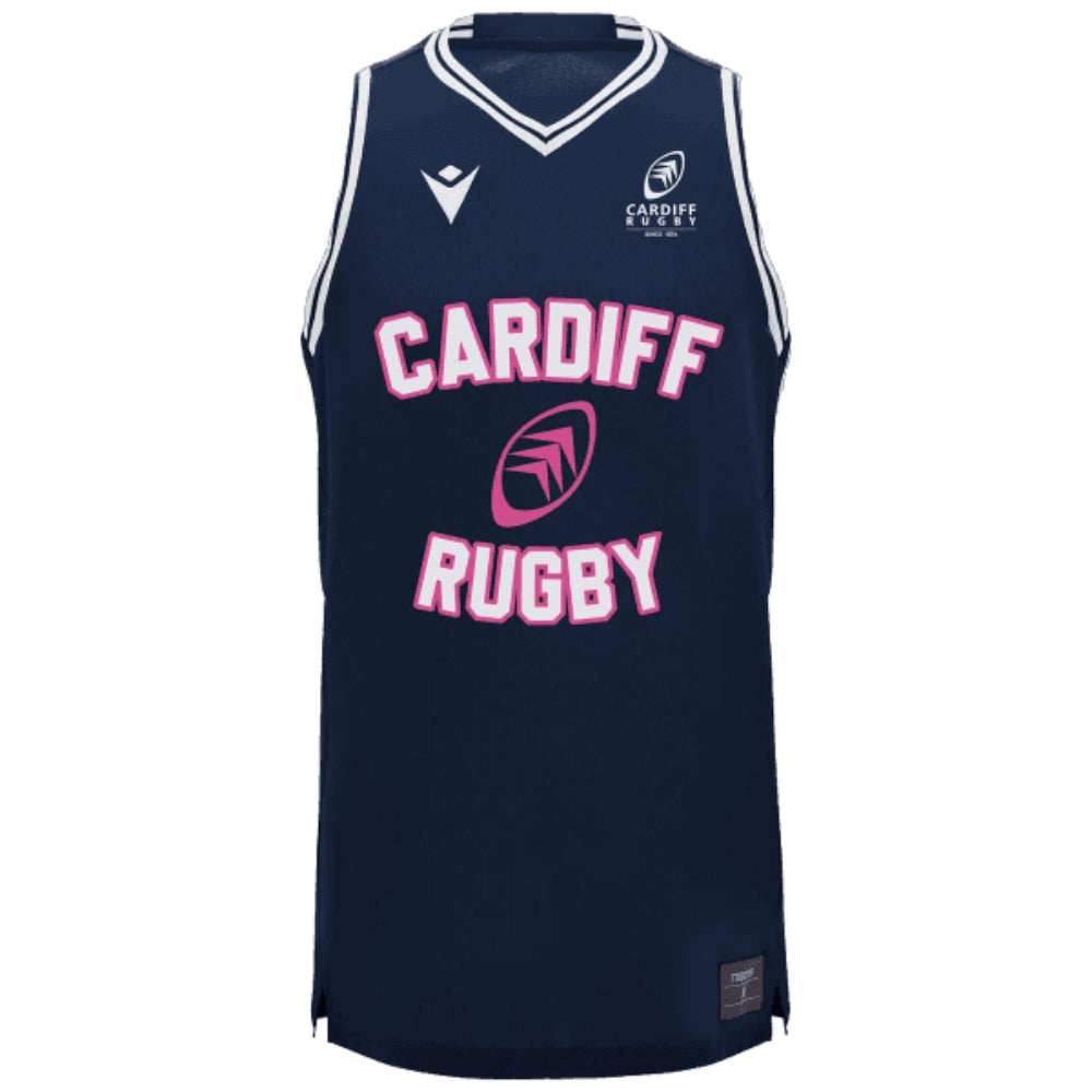 2024-2025 Cardiff Blues Rugby Basketball Singlet (Navy)_1