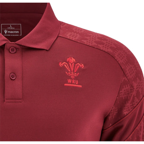 2025-2026 Wales WRU Travel Poly Polo Shirt (Deep Red)_3