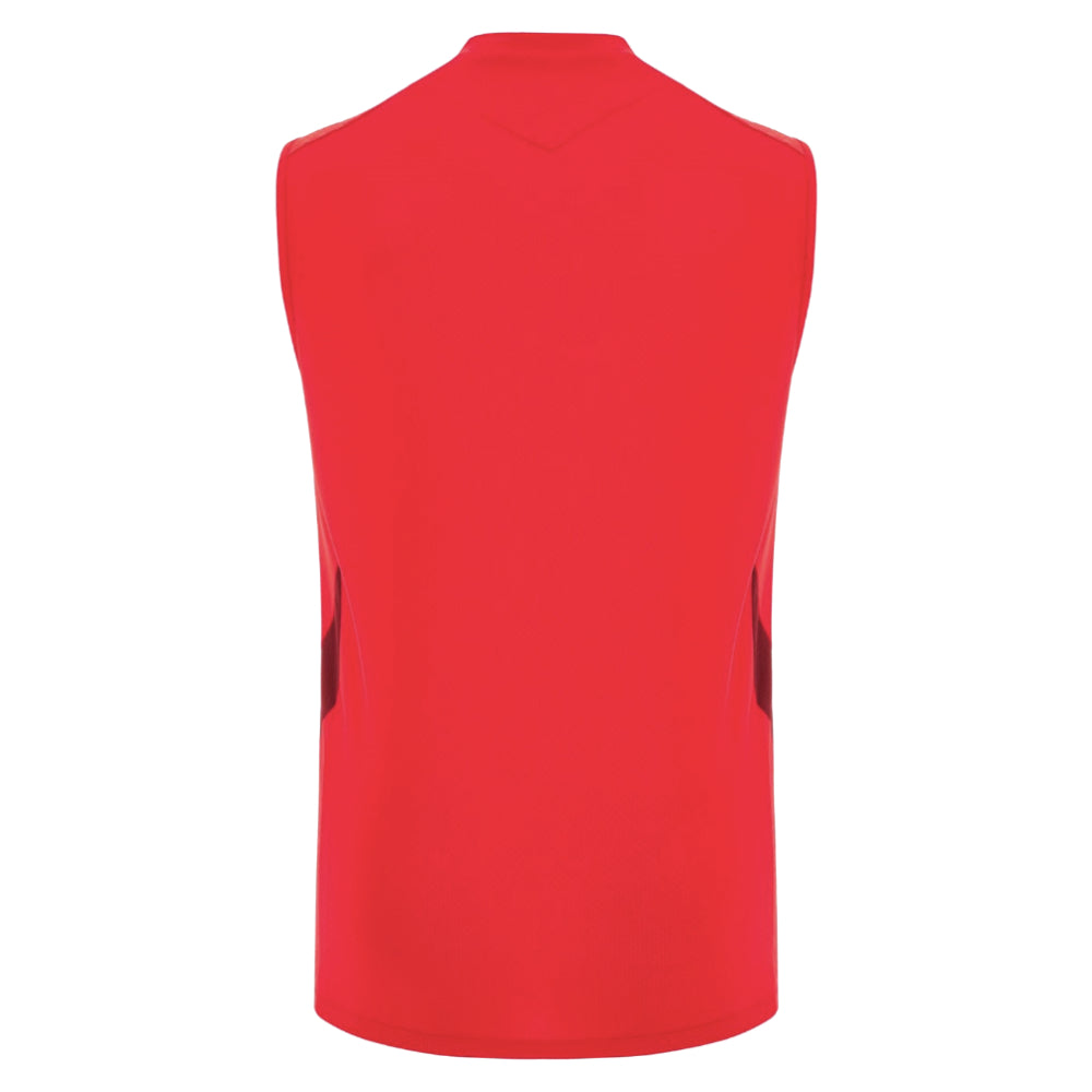 2025-2026 Wales Rugby Training Sleeveless Shirt (Red) (Your Name)_2