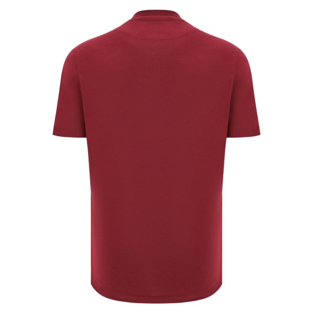 2025-2026 Wales WRU Rugby Travel Cotton Tee (Deep Red)_3