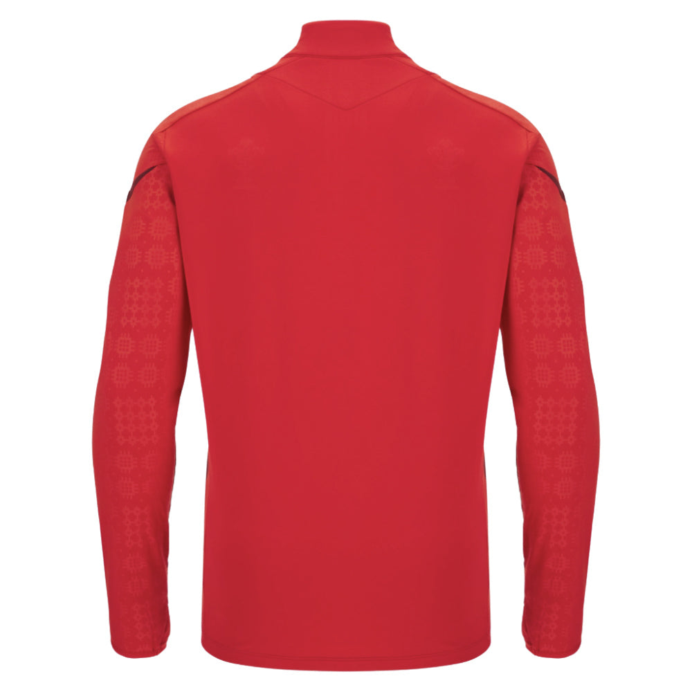 2025-2026 Wales WRU Training Player Quarter Zip Top (Red)_3