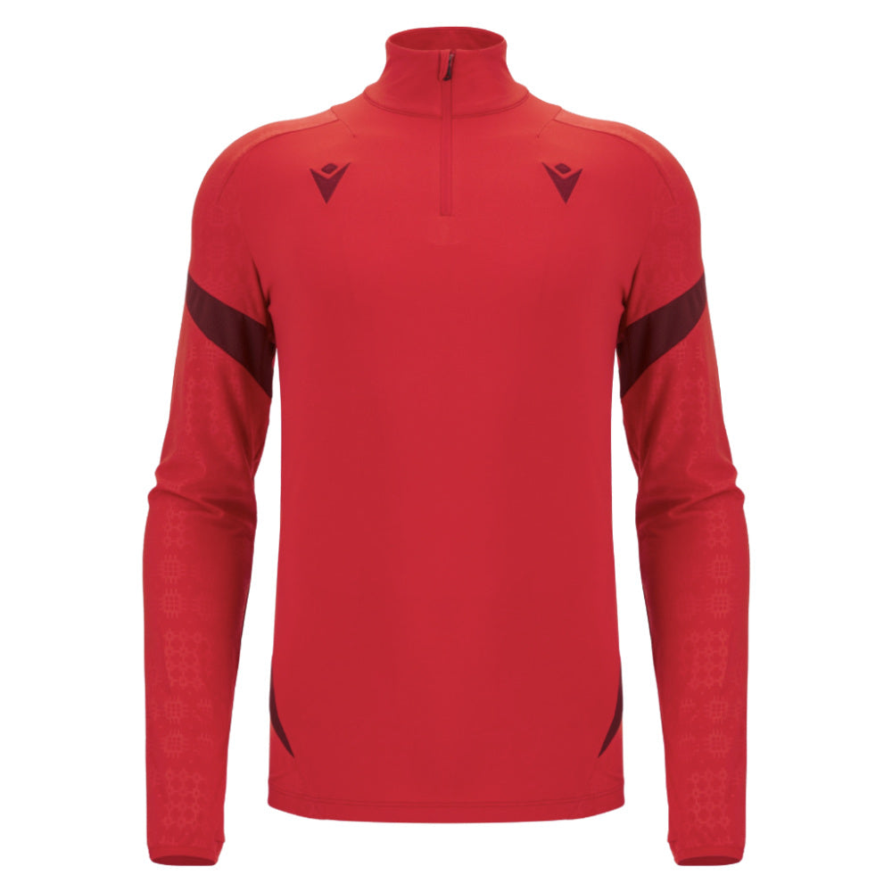 2025-2026 Wales WRU Training Player Quarter Zip Top (Red)_3