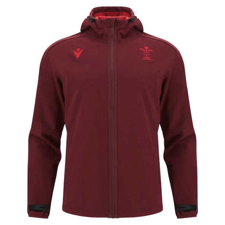 2025-2026 Wales WRU Rugby Travel Softshell Jacket (Deep Red)_3