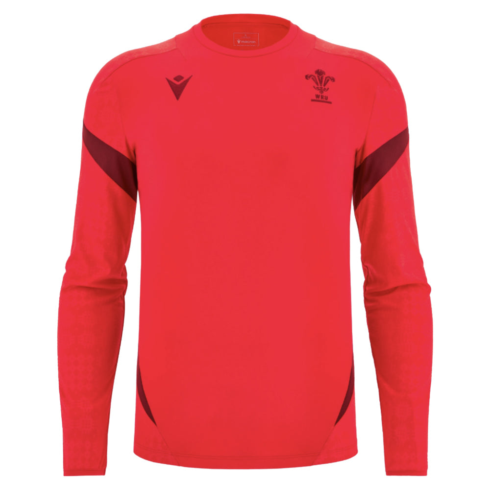 2025-2026 Wales WRU Rugby LS Player Training Shirt (Red)_3