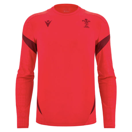 2025-2026 Wales WRU Rugby LS Player Training Shirt (Red)_3