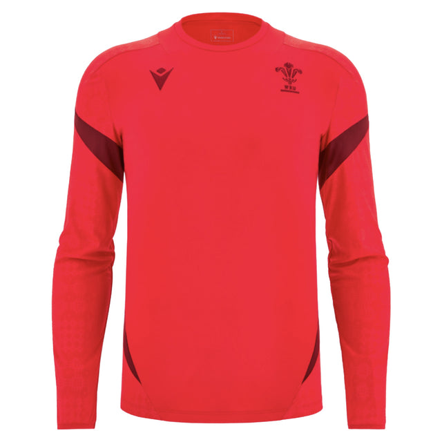 2025-2026 Wales WRU Rugby LS Player Training Shirt (Red)_3