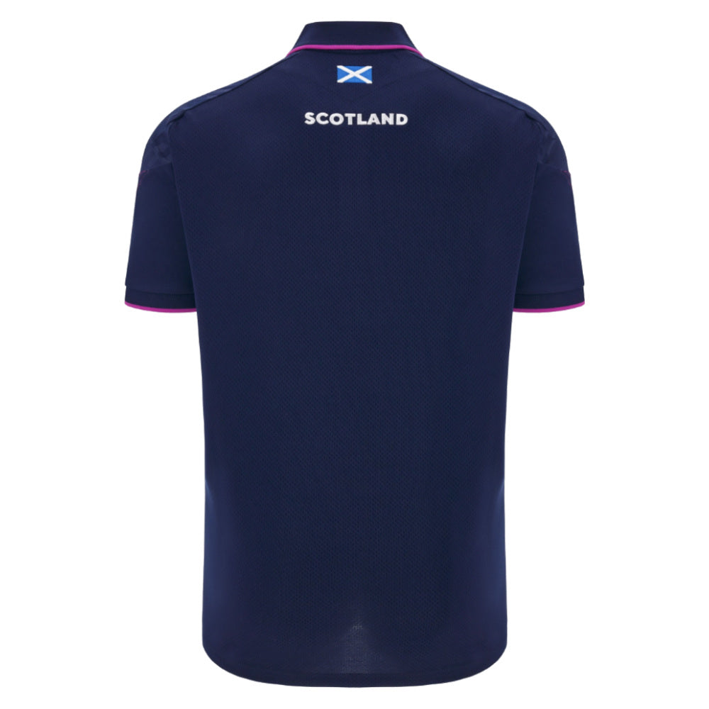 2025-2026 Scotland Rugby Travel Poly Polo Shirt (Navy)_3