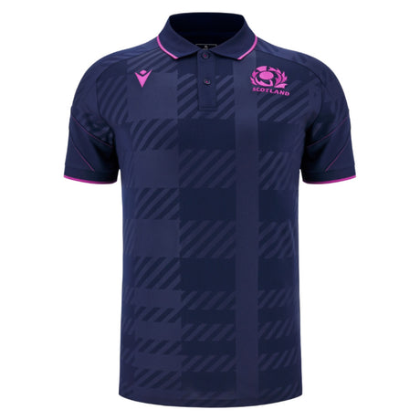 2025-2026 Scotland Rugby Travel Poly Polo Shirt (Navy)_3