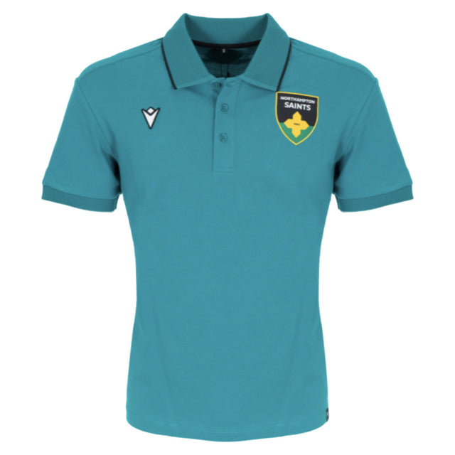 2025-2026 Northampton Saints Cotton Polo Shirt (Green)_0