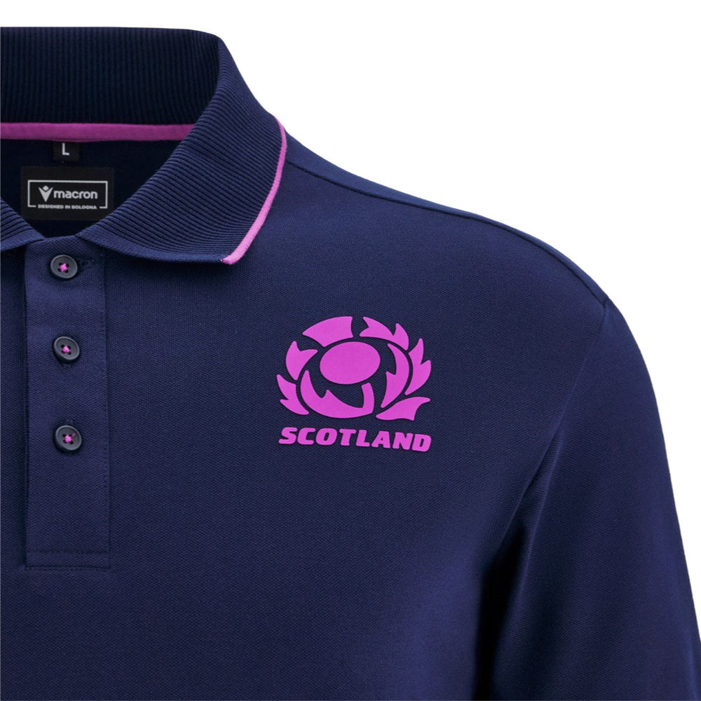 2025-2026 Scotland Rugby Ath Polo Piquet Shirt (Navy)_2
