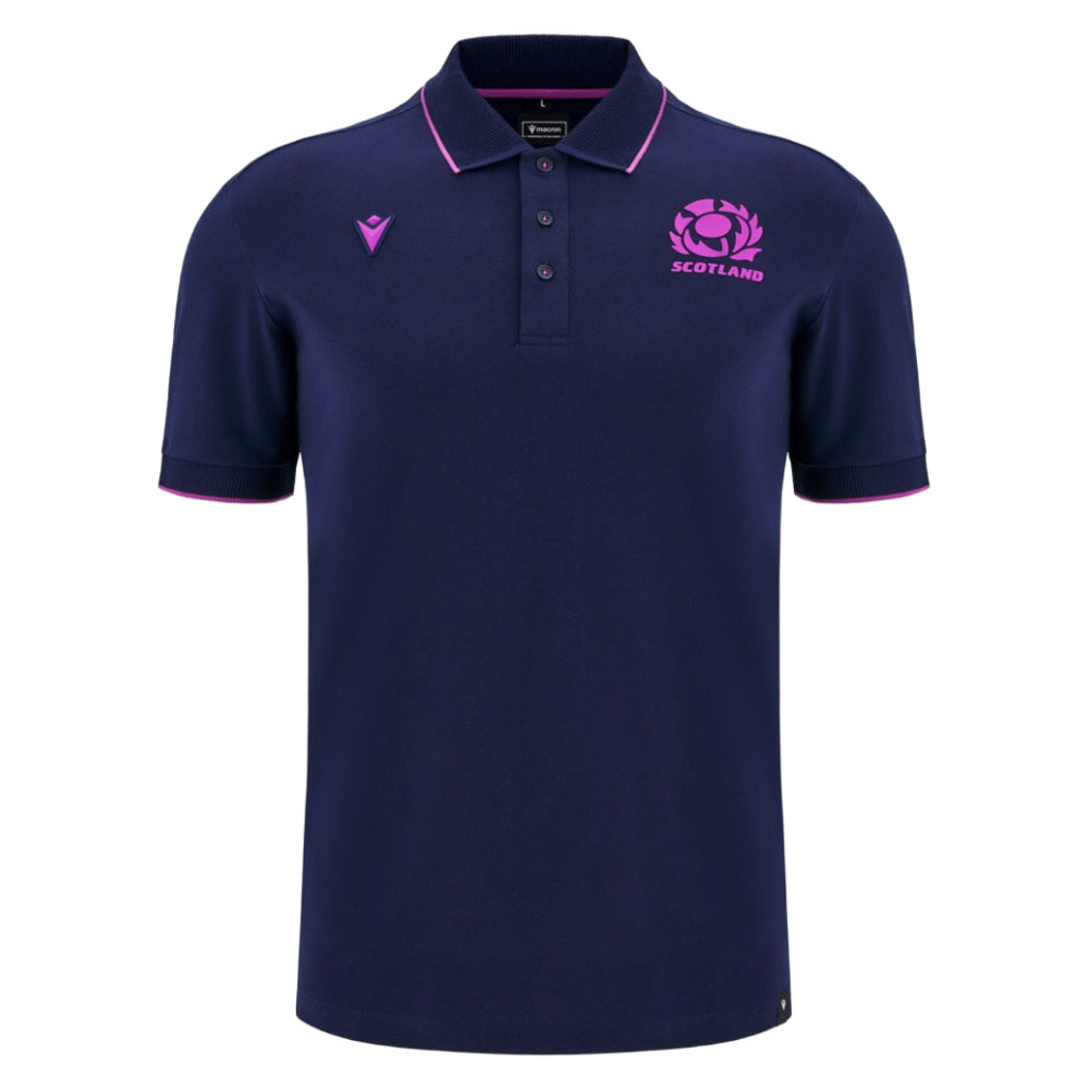 2025-2026 Scotland Rugby Ath Polo Piquet Shirt (Navy)_0