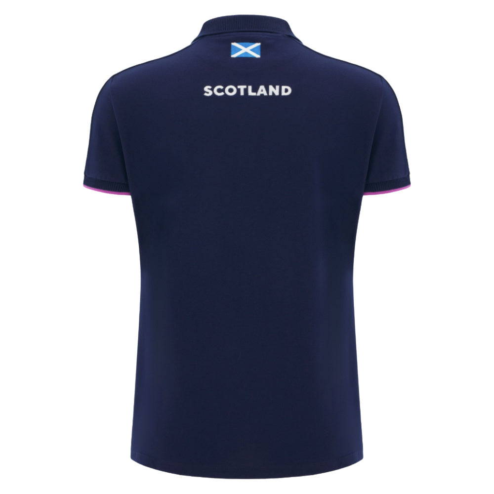 2025-2026 Scotland Rugby Travel Polo Shirt (Navy) - Womens_1