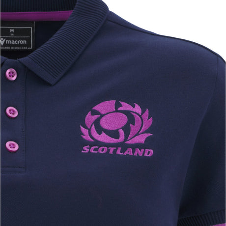 2025-2026 Scotland Rugby Travel Polo Shirt (Navy) - Womens_2