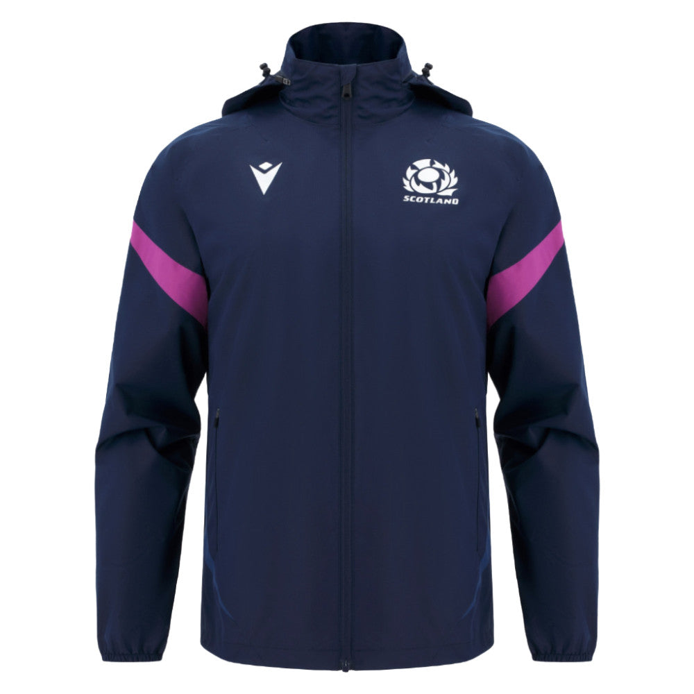 2025-2026 Scotland Rugby Training Rainjacket (Navy)_0