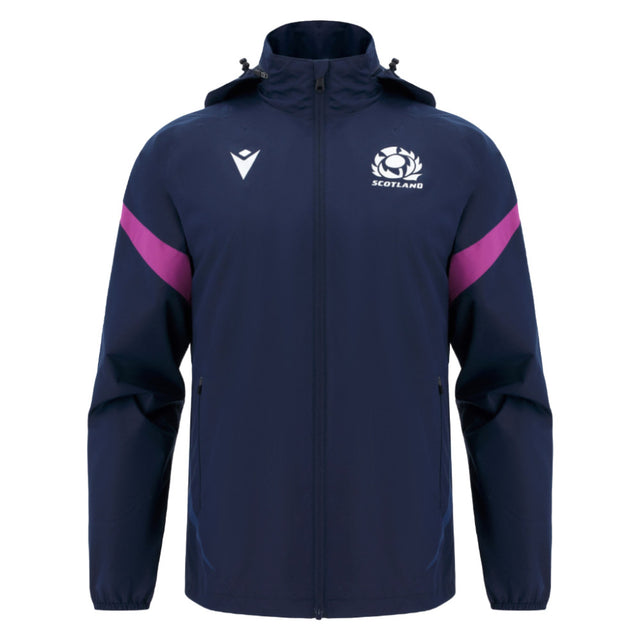 2025-2026 Scotland Rugby Training Rainjacket (Navy)_0