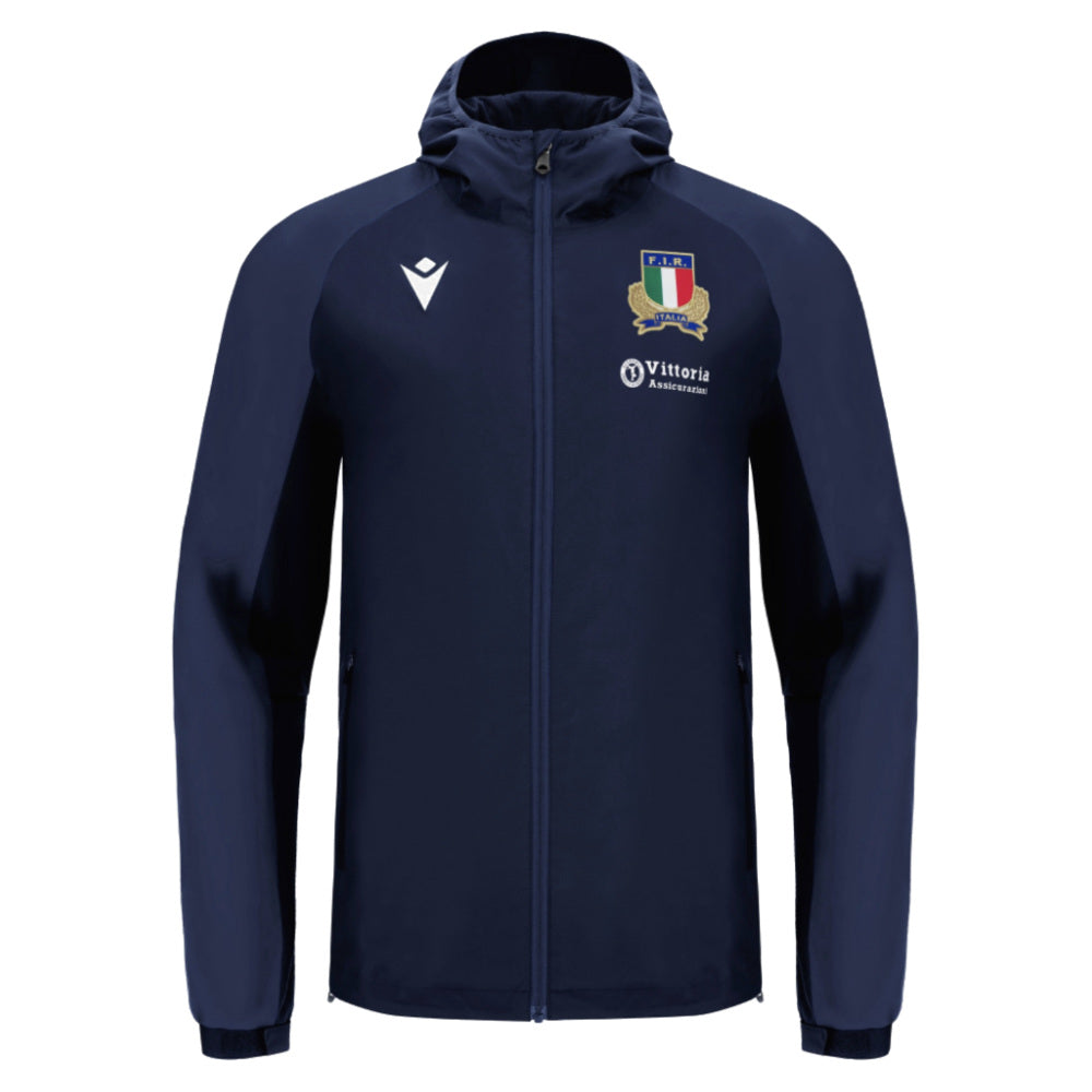 2025-2026 Italy FIR Rugby Rain Jacket (Navy)_0