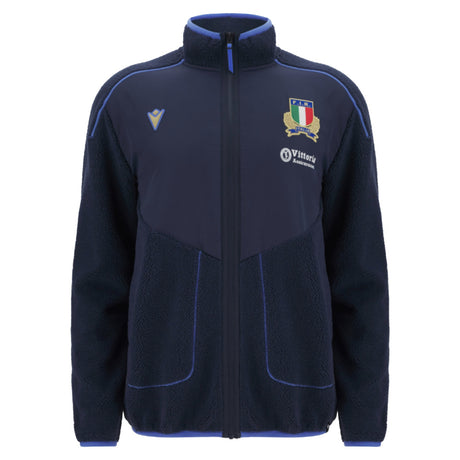 2025-2026 Italy FIR Rugby Ath Teddy Jacket (Navy)_0