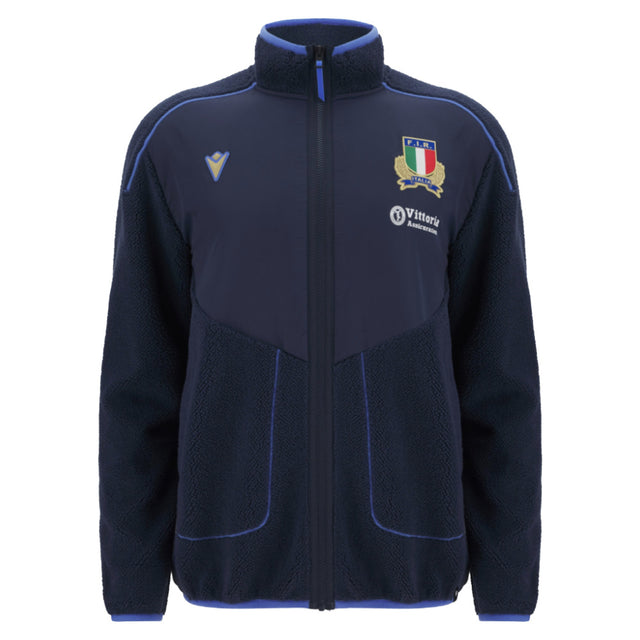 2025-2026 Italy FIR Rugby Ath Teddy Jacket (Navy)_0