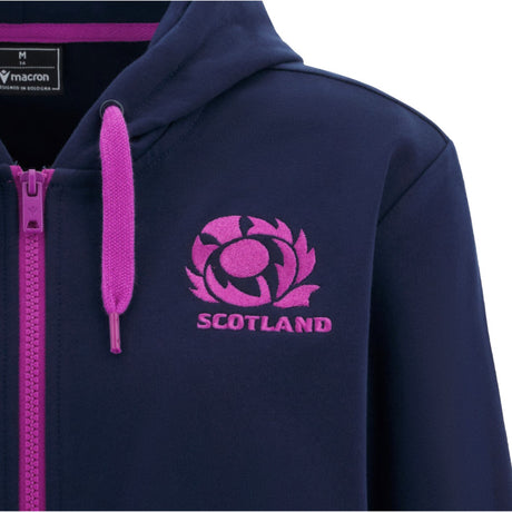 2025-2026 Scotland Rugby Travel Full Zip Hoody (Navy) - Womens_1