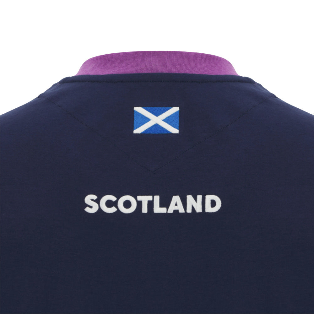 2025-2026 Scotland Rugby Ath Cotton LS Tee (Navy)_3