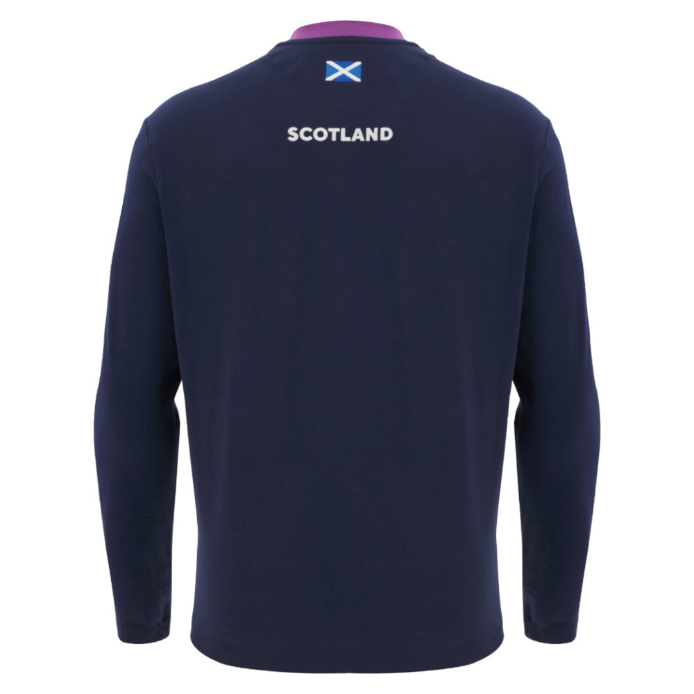 2025-2026 Scotland Rugby Ath Cotton LS Tee (Navy)_2