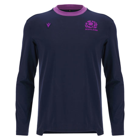 2025-2026 Scotland Rugby Ath Cotton LS Tee (Navy)_0