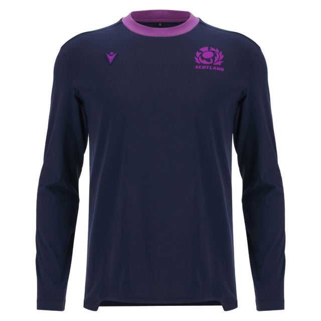 2025-2026 Scotland Rugby Ath Cotton LS Tee (Navy)_0