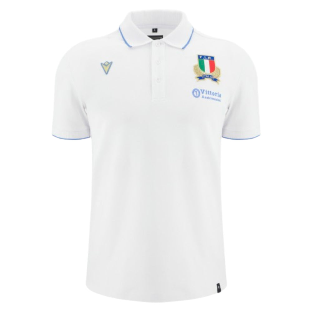 2025-2026 Italy FIR Rugby Cotton Polo Shirt (White)_0
